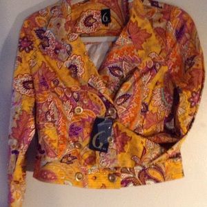 6 by six paisley short jacket
